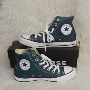 Converse tropical palm tree sneakers size 7